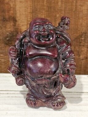Vintage 2-1/2" Resin Laughing Buddha Statue